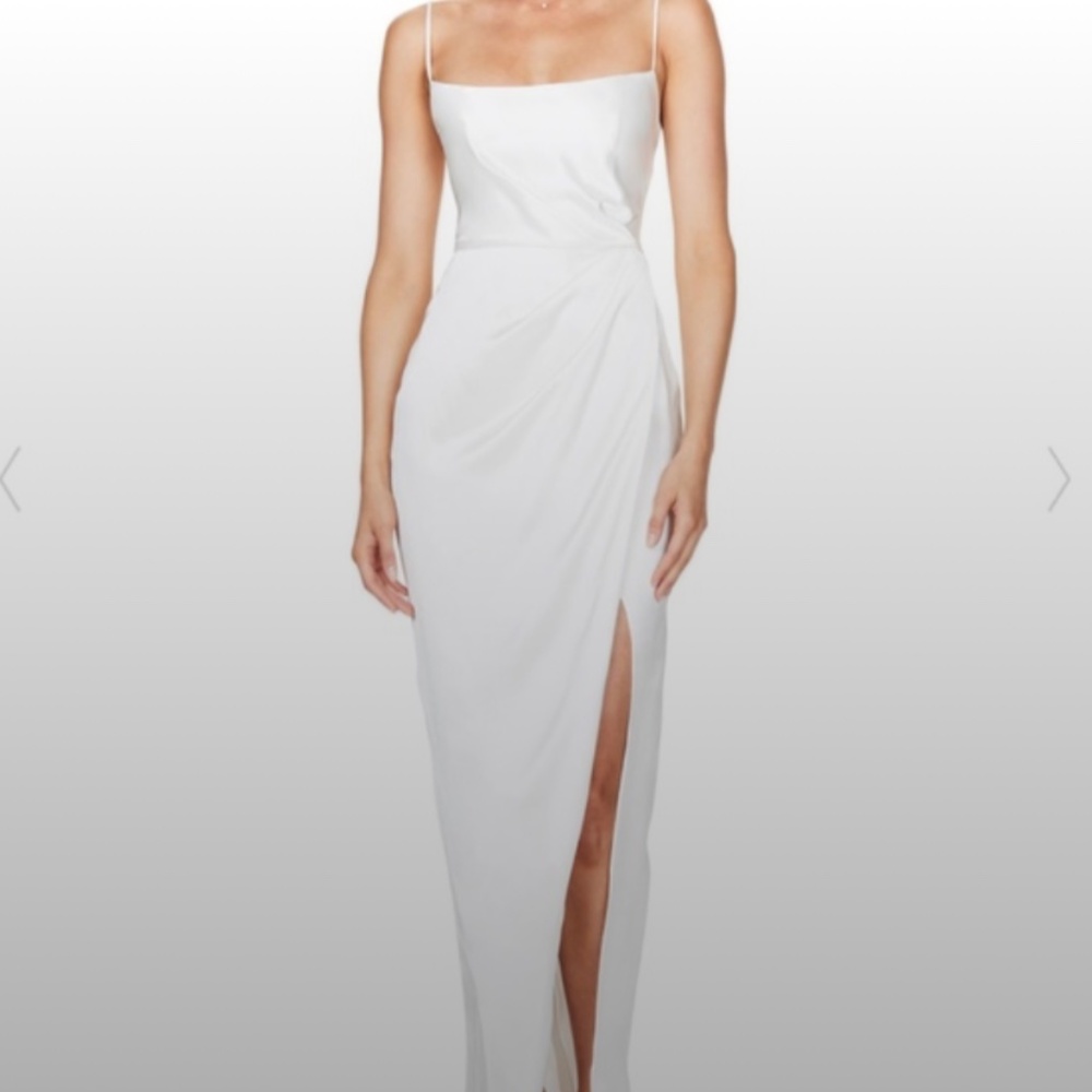 Nooki White satin dress